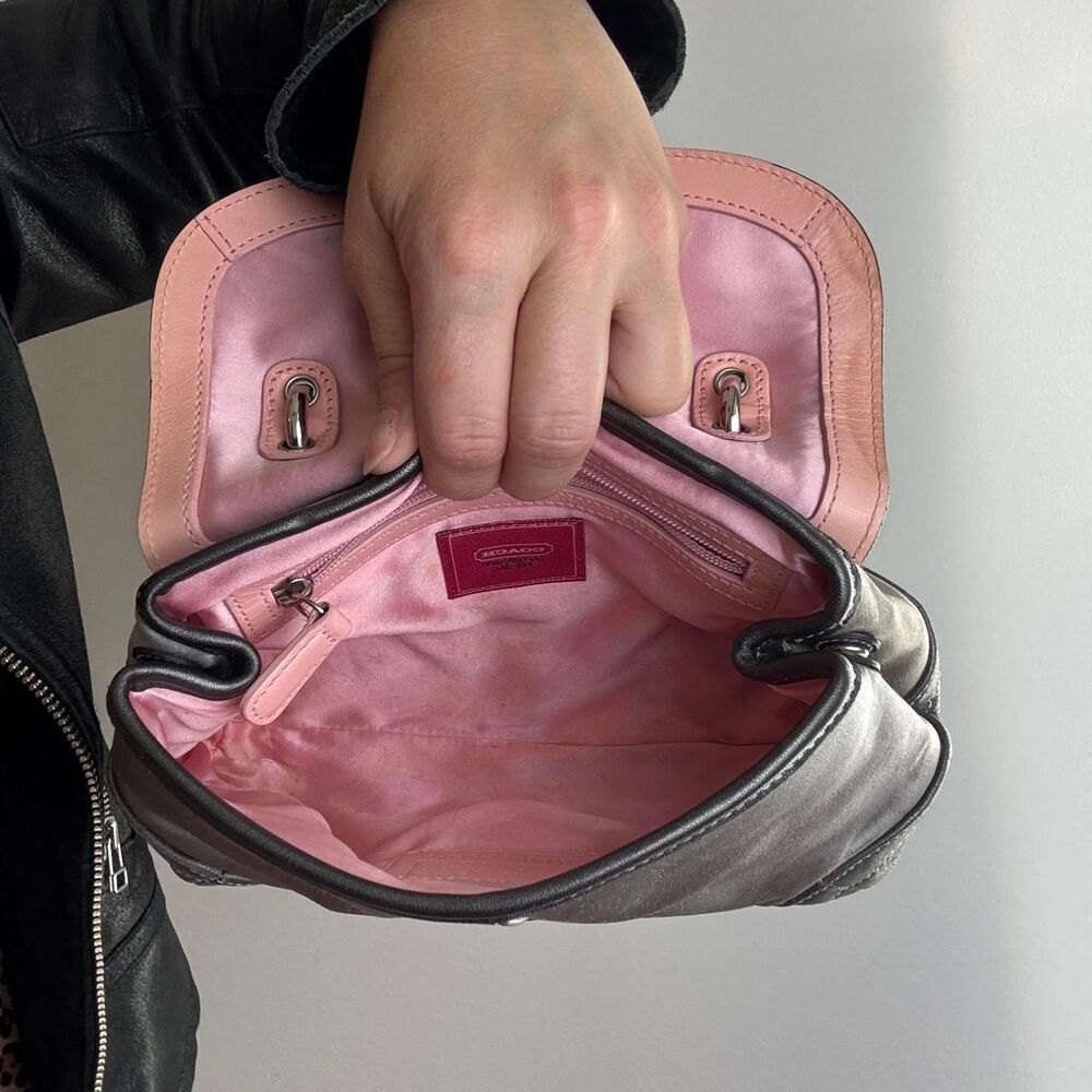 Coach Women's Grey and Silver Bag - Picture 6 of 8